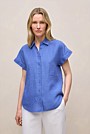 Delave Linen Cap Sleeve Shirt