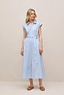 Sateen Regency Stripe Shirt Dress