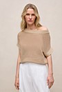 Mercerised Cotton Open Knit T-shirt