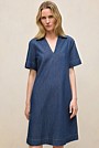 Soft Denim Popover Shift Dress
