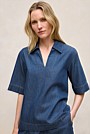 Soft Denim Popover Shirt