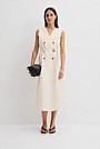Trench Detail Midi Dress