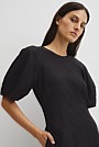 Blouson Sleeve Midi Dress