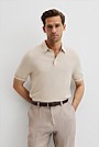 Australian Cotton Blend Silk Tipped Knit Polo