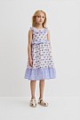 Frill Neck Midi Dress