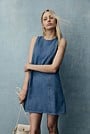 Teen Denim Shift Mini Dress