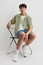 Teen Short Sleeve Geometric Print Shirt