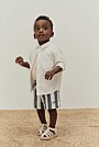 Organically Grown Cotton Blend Stripe Pull-On Short