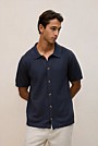Cotton Basketweave Knit Shirt