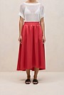 Cotton Sateen Waterfall Skirt