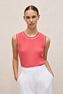 Cotton Rib Trim Detail Tank