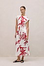 Wild Iris Twist Front Column Dress