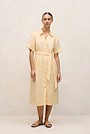 Linen Button Detail Shirt Dress