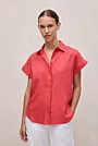 Linen Cap Sleeve Shirt