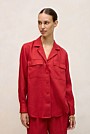 Linen Pocket Detail Long Sleeve Shirt