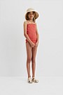 Gingham Shirred Swimsuit