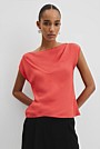 Crinkle Bias Top