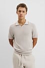 Australian Cotton V-Neck Knit Polo