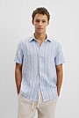 Organically Grown Linen Short Sleeve Regular Strap Shirt