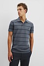 Australian Cotton Stripe Pique Polo