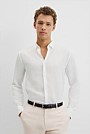 Long Sleeve Slim Linen Cotton Shirt