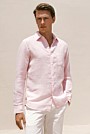 Regular Fit Linen Fine Stripe Shirt