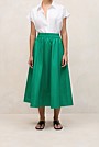 Cotton Poplin Pull On Skirt