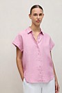 Delave Linen Cap Sleeve Shirt