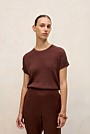 Linen Cotton Cable Knit T-shirt