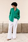 Linen Drawcord Wide Leg Pant