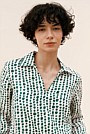 Brush Spot Linen Popover Shirt