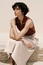 Linen Cotton Knit Collared Tank