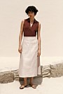 Yarn Dyed Linen Blend Skirt