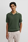 Australian Cotton V-Neck Knit Polo