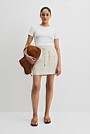 Pull On Linen Skirt