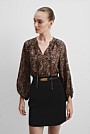 Print Blouson Blouse