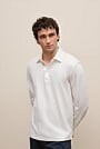 Micro Pique Monogram Long Sleeve Polo