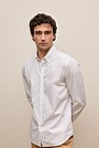 Regular Fit Poplin Grid Long Sleeve Shirt