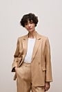 Linen Twill Double Breasted Blazer