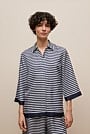 Silk Twill Stripe Shirt