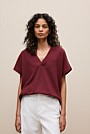 Merino Cashmere Relaxed V Neck Knit