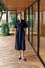 Cotton Poplin Belted Popover Dress