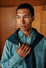 Regular Fit Linen Micro Check Long Sleeve Shirt