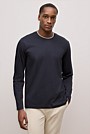 Mercerised Cotton Tipped Long Sleeve T-shirt