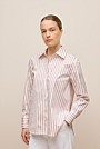 Cotton Poplin Jacquard Stripe Shirt
