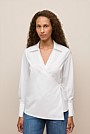 Cotton Poplin Wrap Shirt