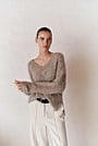 Brushed Alpaca Relaxed V Knit