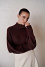Alpaca Merino Blend Relaxed Mock Neck