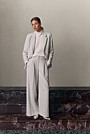 Italian Wool Blend Wide Leg Pant