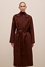 Brushed Wool Double Breasted Coat